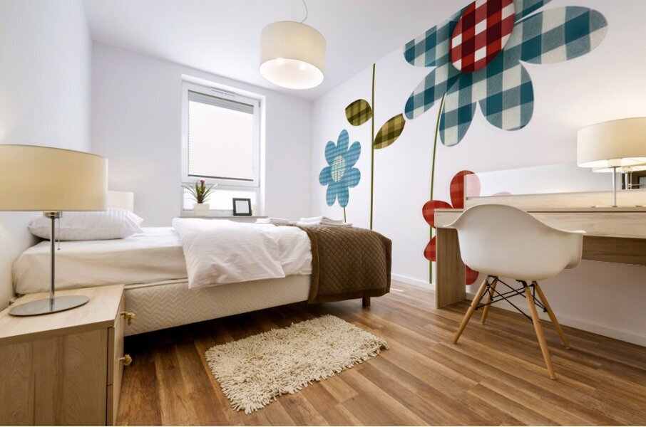 Plaid Botanica 20 - Graphic Floral Art Prints Impression murale