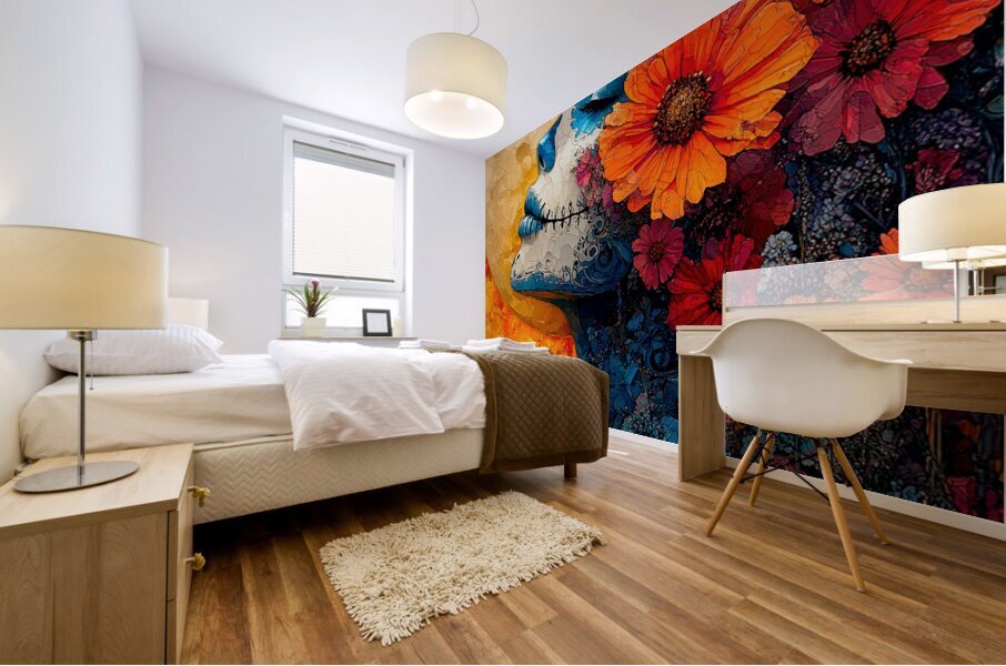 Cempasuchil Eterna - Eternal Marigold - Marigold Floral Art Prints Mural print