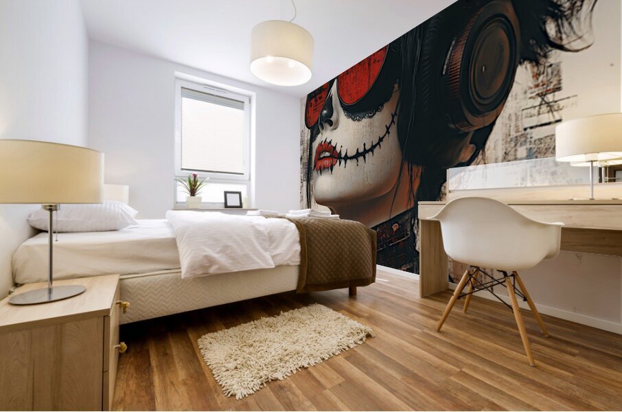 La Catrina Sonora - The Sonic Catrina - Dia de los Muertos Art Prints Mural print