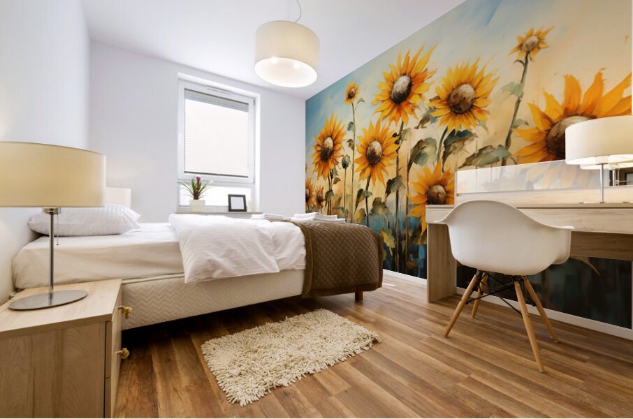 Les Geants De L’Ete - Summer Giants - Sunflower Field Art Prints Impression murale