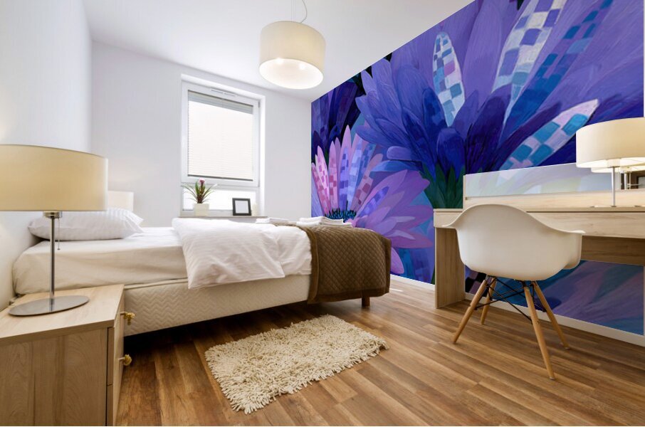 Bleu Botanique - Botanical Blue - Modern Floral Art Prints Impression murale