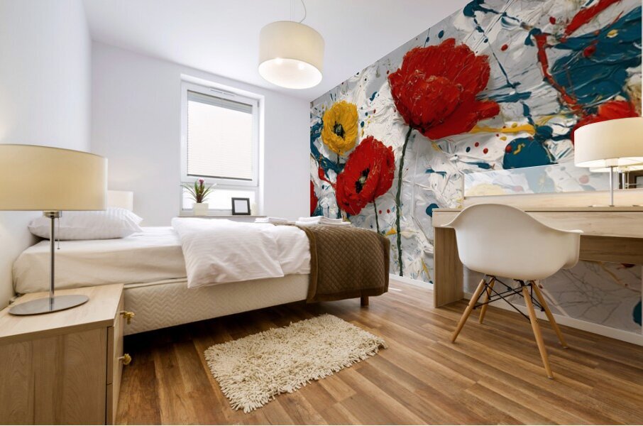 Fleurs En Mouvement - Flowers In Motion - Dynamic Floral Art Prints Mural print