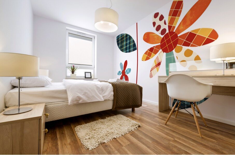 Plaid Botanica 27 - Contemporary Floral Art Prints Impression murale