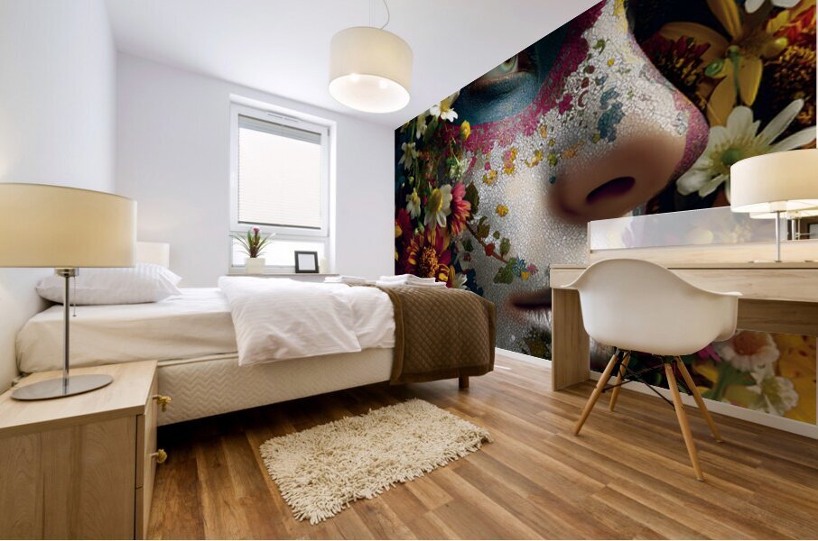 La Reina De Las Flores - The Queen Of Flowers - Pop Surreal Floral Art Prints Mural print