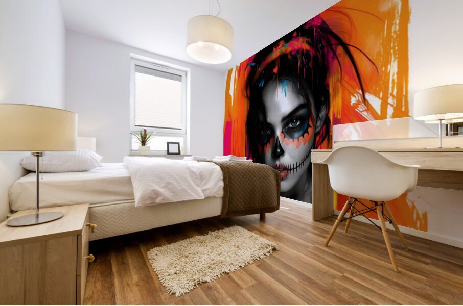 Fuego De Los Muertos - Fire Of The Dead - Dia De Los Muertos Art Prints Mural print