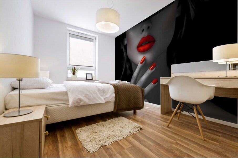 The Red Seduction - Noir Fashion Portrait Art Prints Impression murale