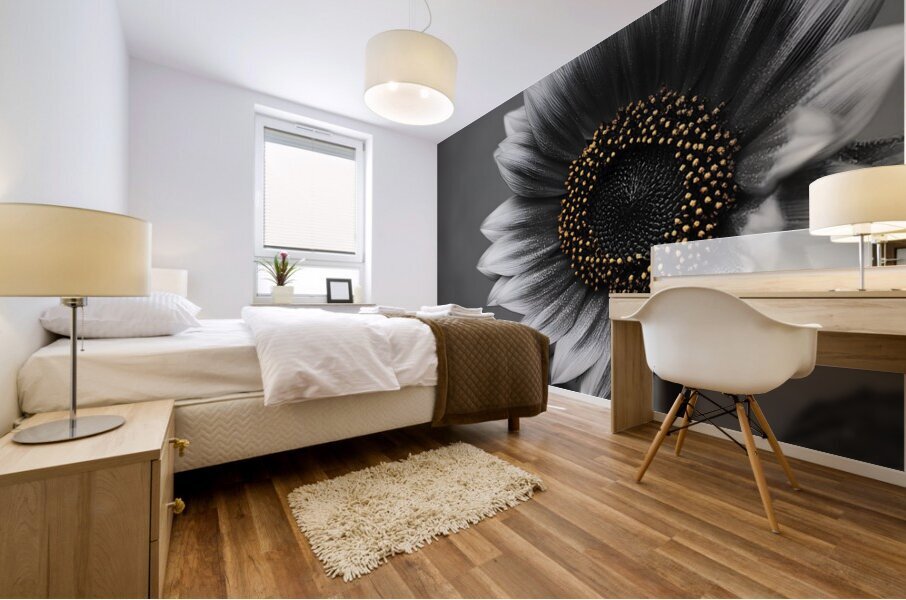 Sunflower Selfie 15 - Sunflower Portrait Art Prints Mural print