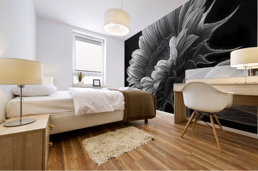 Sunflower Selfie 20 - Sunflower Portrait Art Prints Mural print