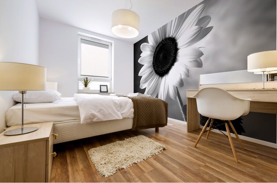 Sunflower Selfie 21 - Sunflower Portrait Art Prints Mural print