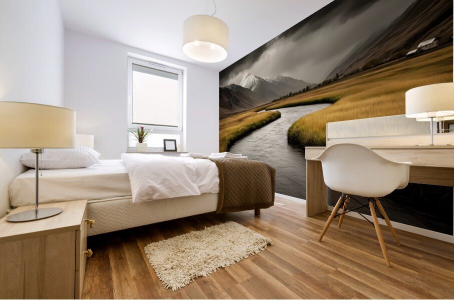 Where the Waters Run - Minimal Landscape Art Prints Impression murale