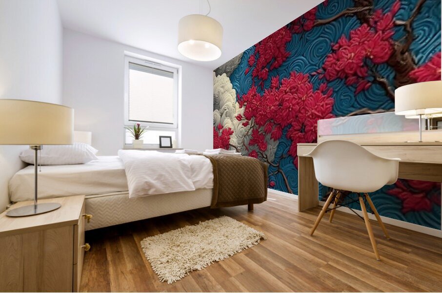 Ten No Hana 天の花 - Flowers Of Heaven - Japanese Floral Art Prints Mural print