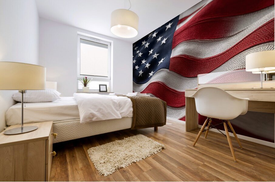 The Fabric of Freedom – Patriotic Flag Art Print Mural print