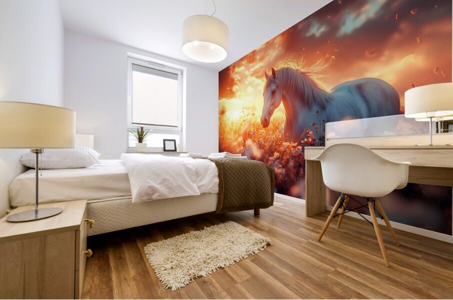 Wild and Free – Wildlife Landscape Art Print Impression murale