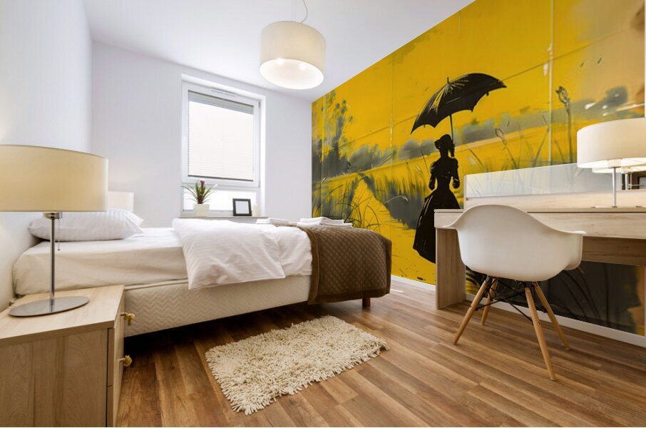 Silence at Sunset – Vintage Romantic Art Print Mural print