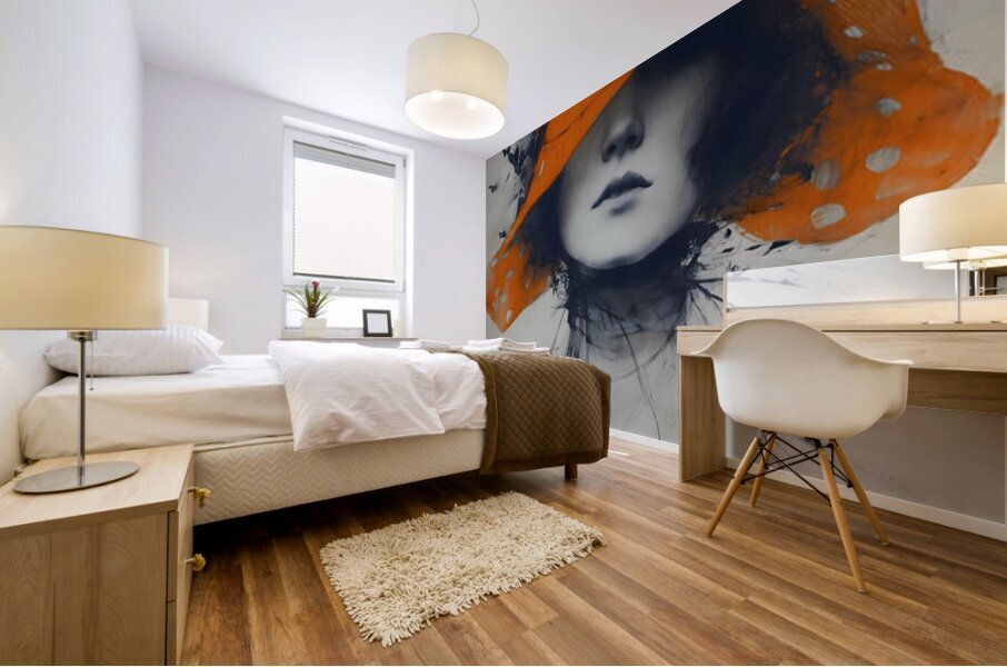 The Lady of the Hat – Vintage Fashion Art Print Mural print