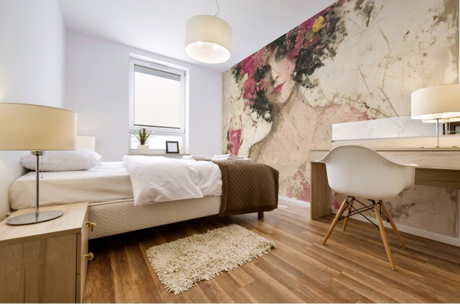 La Dame en Fleurs – The Lady in Bloom Vintage Poster Art Print Impression murale