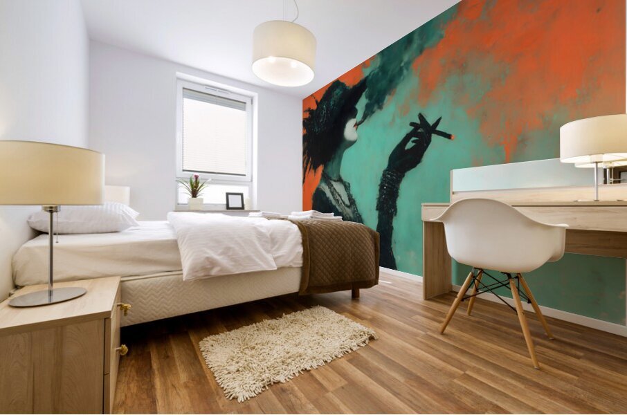 Sous le Chapeau Noir – Beneath the Black Hat Vintage Poster Art Print Mural print