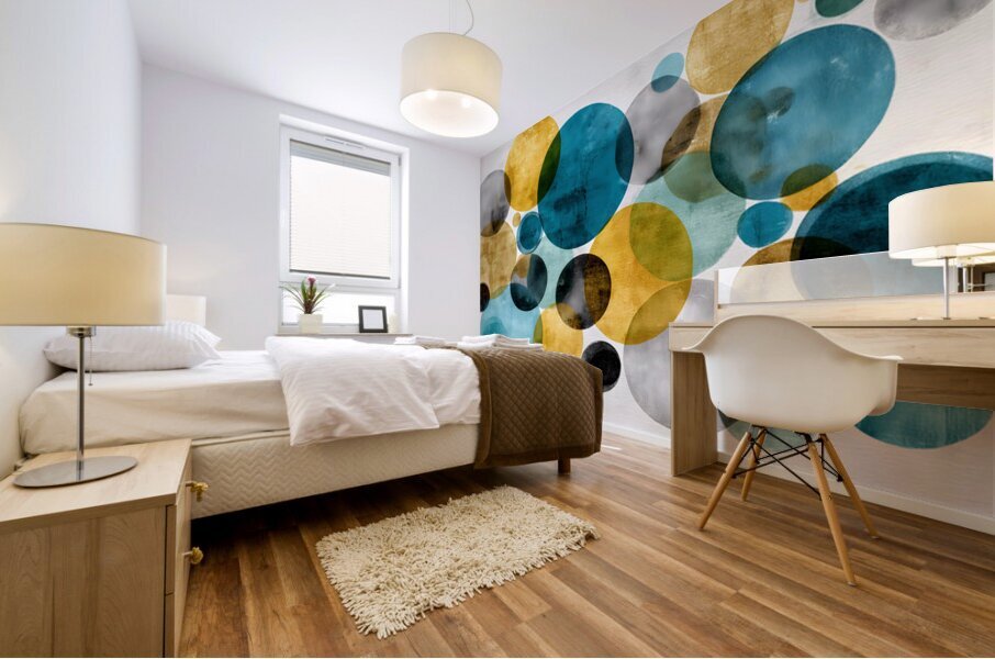 Circles in Balance – Modern Geometric Art Print Mural print