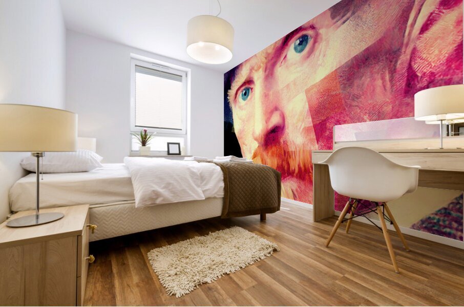 Post-Impressionist Icon – Piercing Eyes Portrait Art Print Mural print