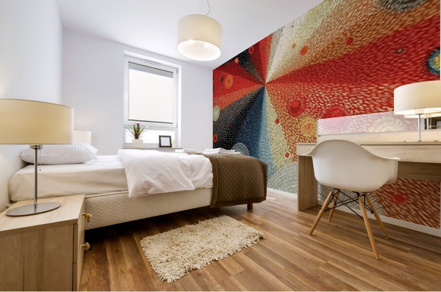 Stardust Vortex – Intricate Pointillist Abstract Mural print