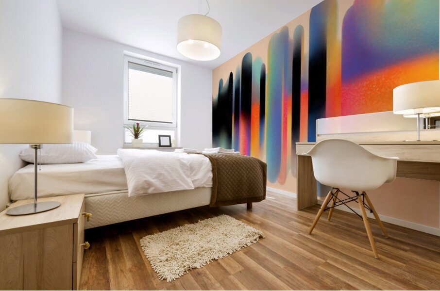 Echo Form – Gradient Wave Abstract Print Impression murale