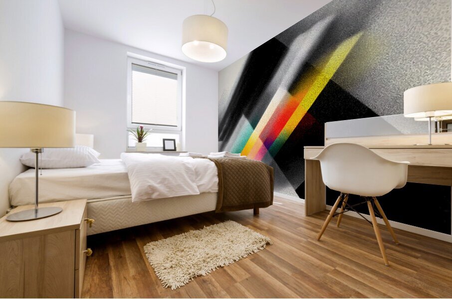 Prism Shift – Geometric Gradient Abstract Print Mural print