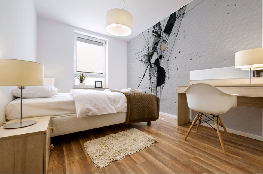 Ink Meridian – Minimal Line  Dot Study Print Mural print