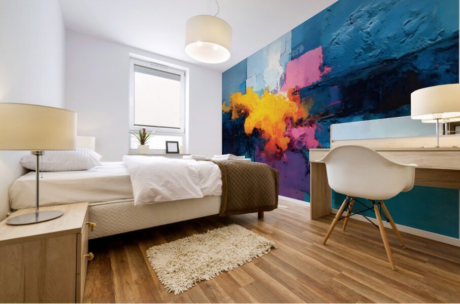 Edge of Light – Geometric Horizon Abstract Print Impression murale