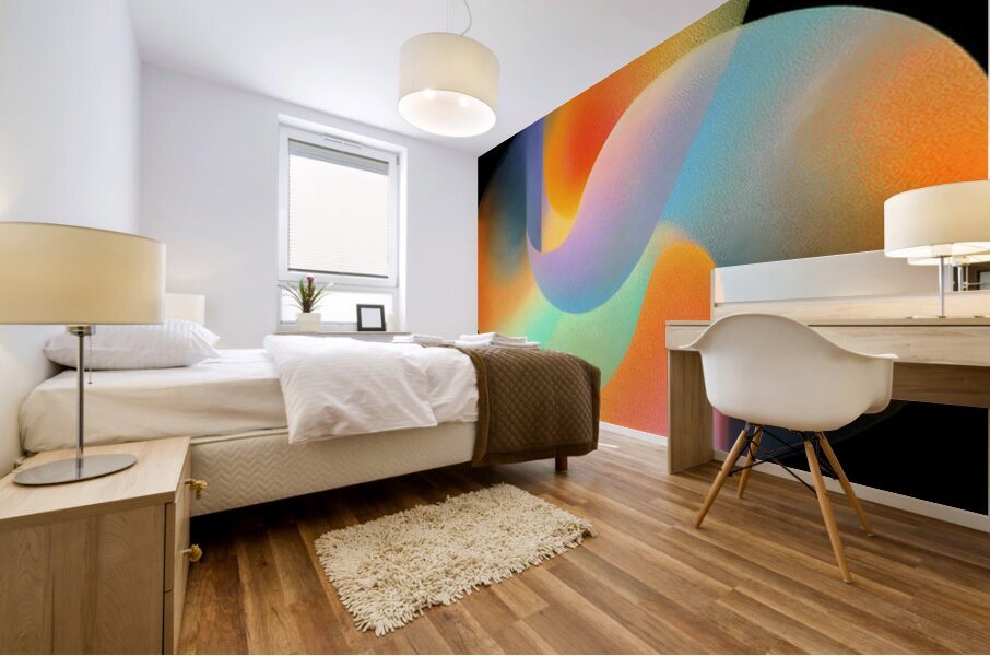 Chromatic Synergy – Gradient Orbital Abstract Print Mural print