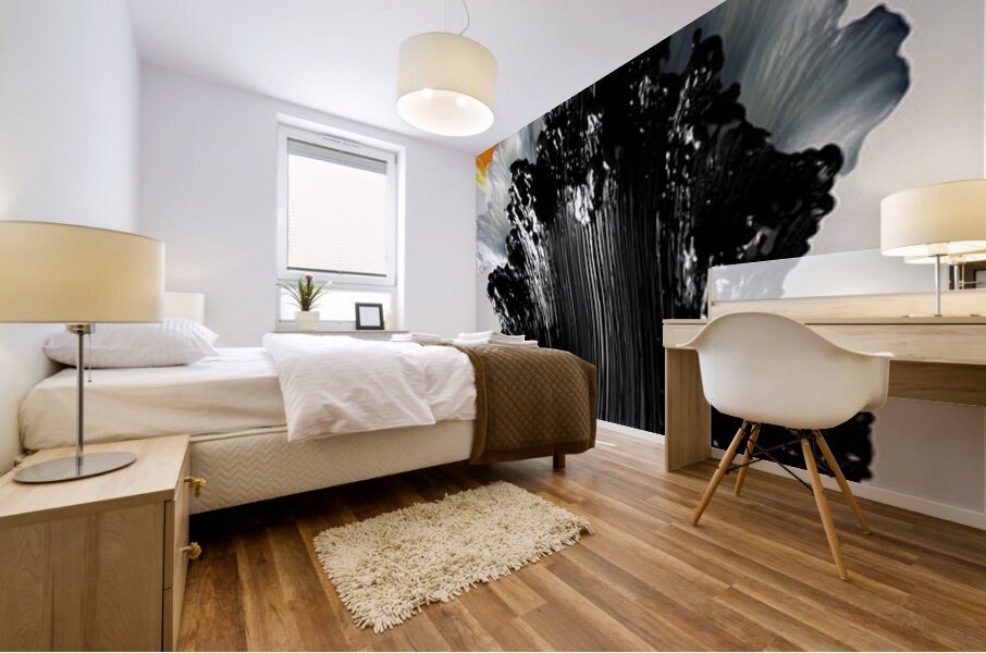 Chromaflare Plume – Abstract Paint Burst Print Mural print