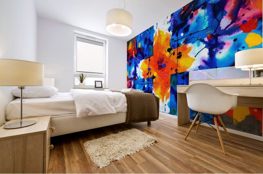 Petal Parade – Candy-Color Floral Abstract Print Mural print