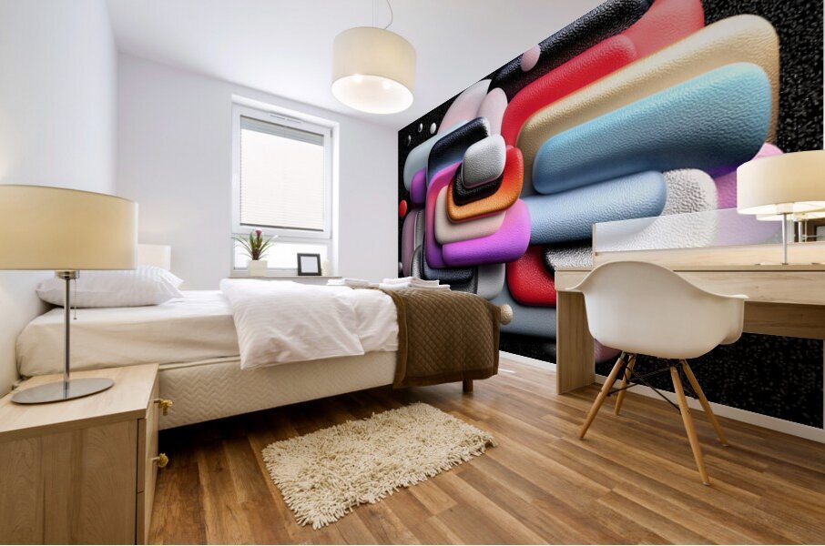 Soft Machines – Retro Tech Tubes Abstract Print Impression murale