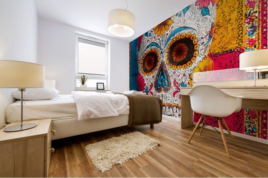 Sugar Skull Fiesta – Vibrant Dia de los Muerto Impression murale