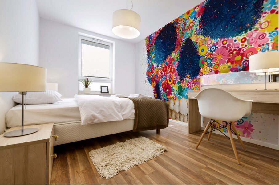 Garden of the Dead – Floral Skull Art Mural print