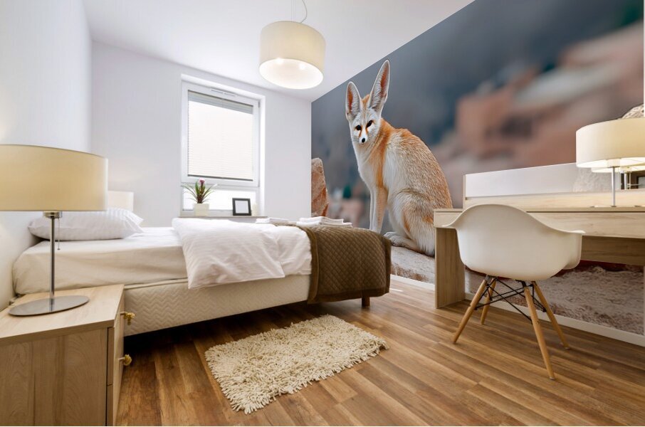 Sand Whisper – Fennec Fox Print Mural print