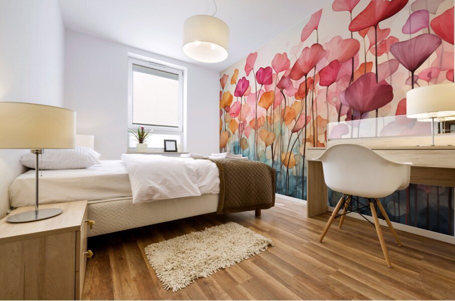 Petals in Paradise – Pastel Garden Abstract Print Impression murale