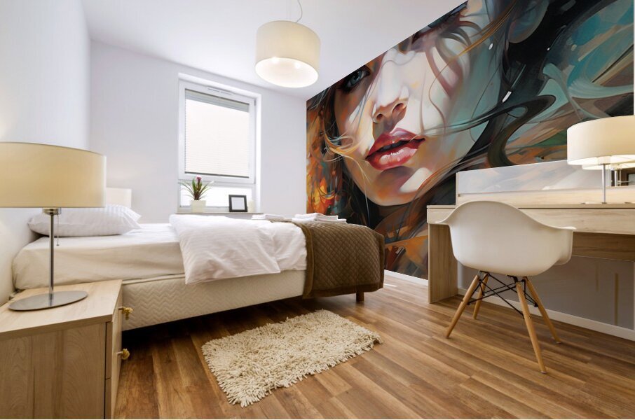 Midnight Siren – Dark Fantasy Portrait Art Print Mural print