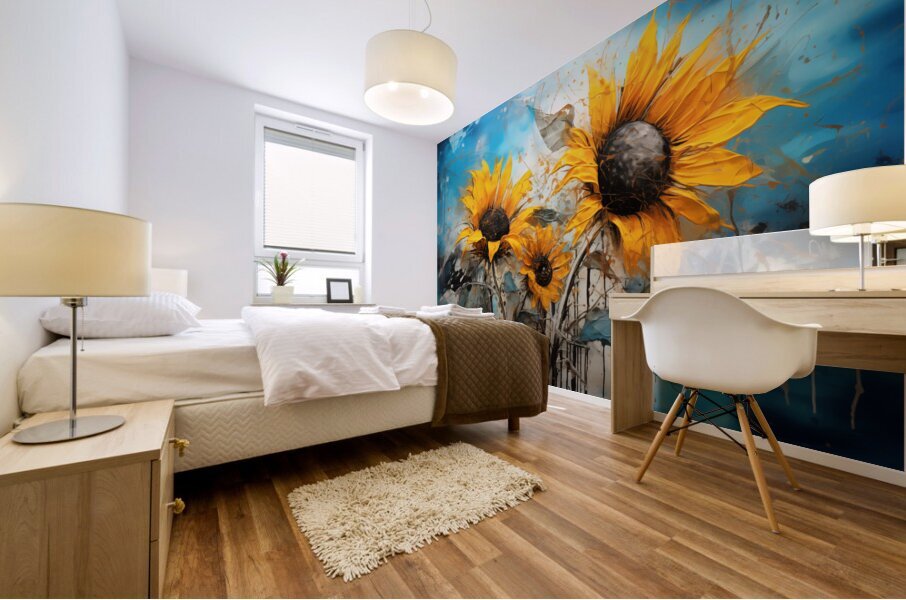 Nanci Ann – Sunflower Field Art Print Mural print