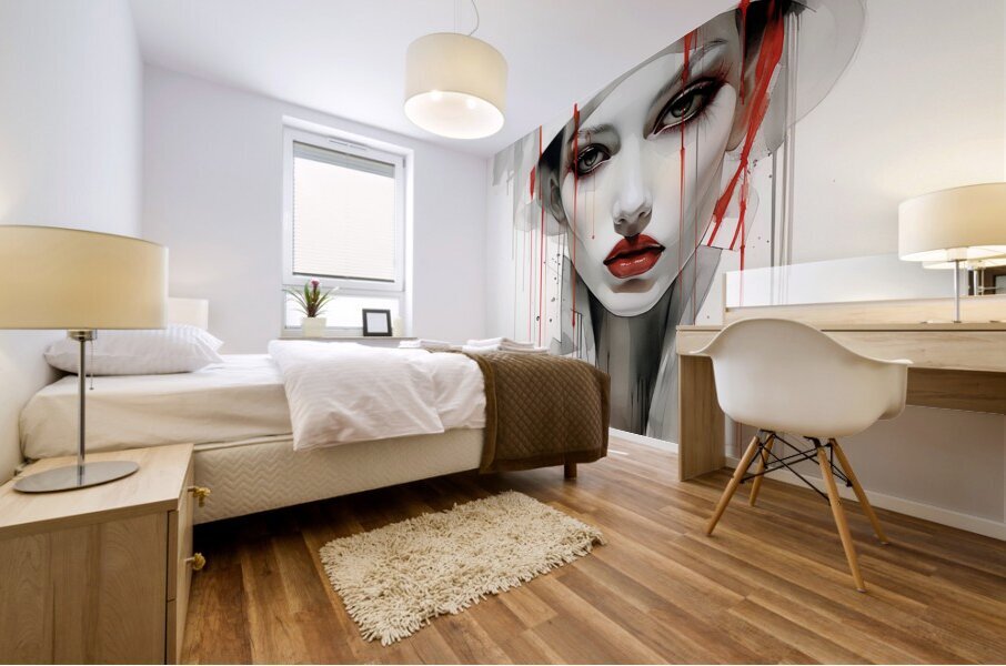 Psychosis – Abstract Expression Portrait Art Print Mural print