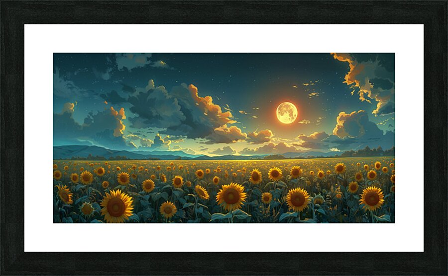 Wild Sunflowers - Sunflower Field Art Prints Picture Frame print