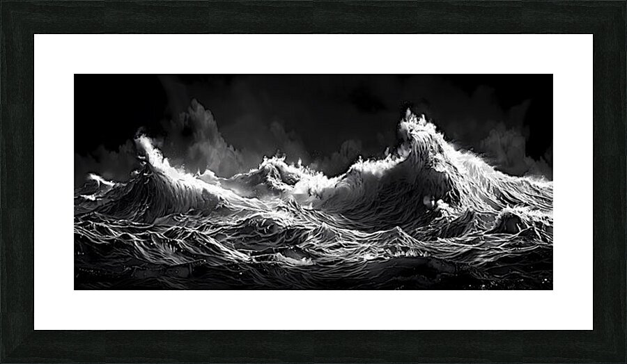 Tempestuous Symphony - Stormy Ocean Art Prints Picture Frame print