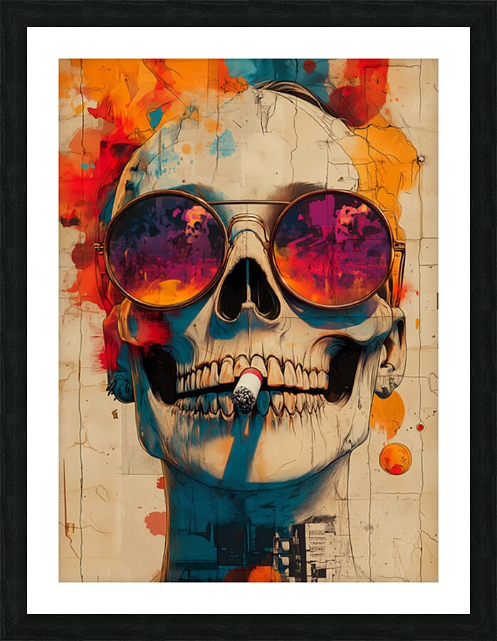 Boss Energy - Pop Surreal Skull Art Prints Picture Frame print