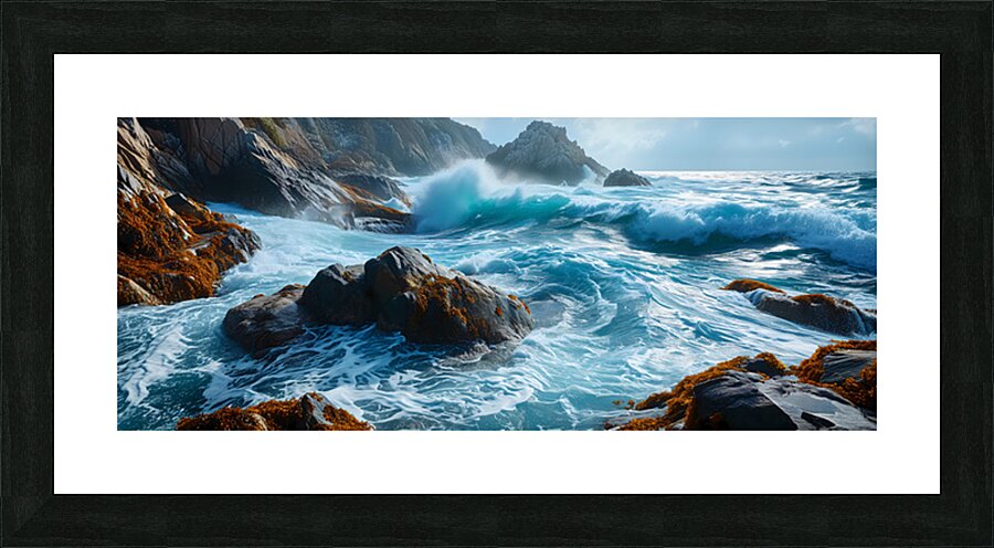 And the Sea Roared - Dramatic Ocean Wave Art Prints Picture Frame print