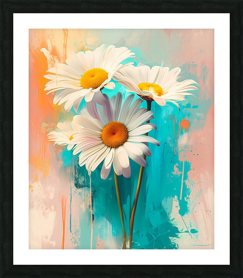Gerber Daisies - Bright Daisy Bouquet Art Prints Picture Frame print