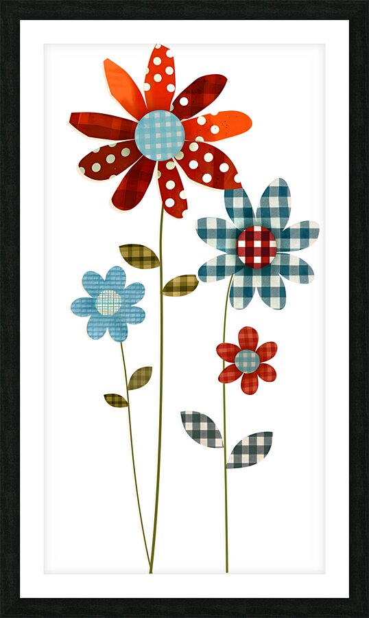 Plaid Botanica 20 - Graphic Floral Art Prints Impression et Cadre photo