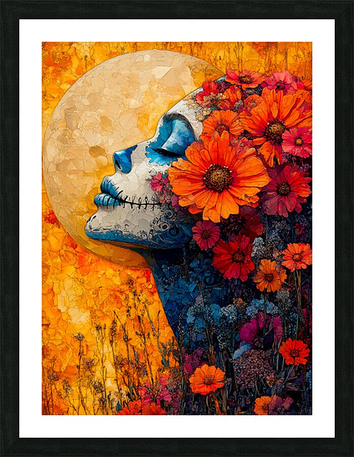 Cempasuchil Eterna - Eternal Marigold - Marigold Floral Art Prints Picture Frame print