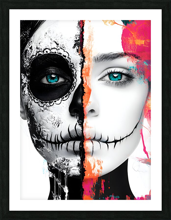 Mitad Del Mas Alla - Half Of The Beyond - Surreal Skull Art Prints Picture Frame print