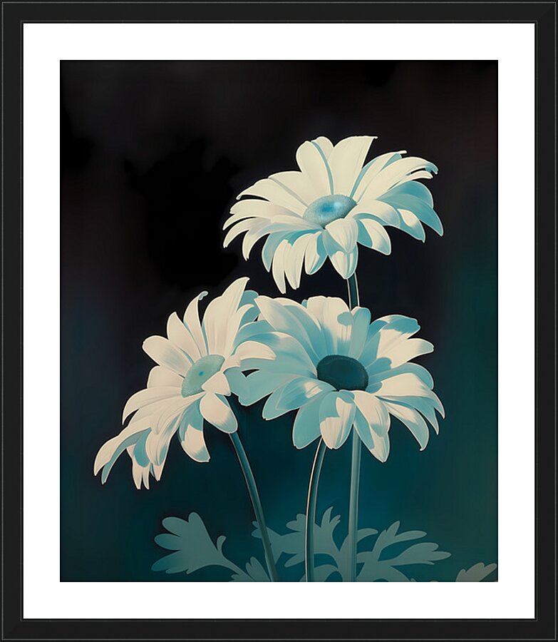 Midnight Bloom - Nocturne Floral Art Prints Picture Frame print