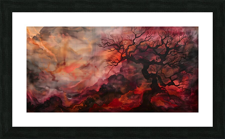 Hi No Kehai 火の気配 - Presence Of Fire - Japanese Abstract Art Prints Picture Frame print