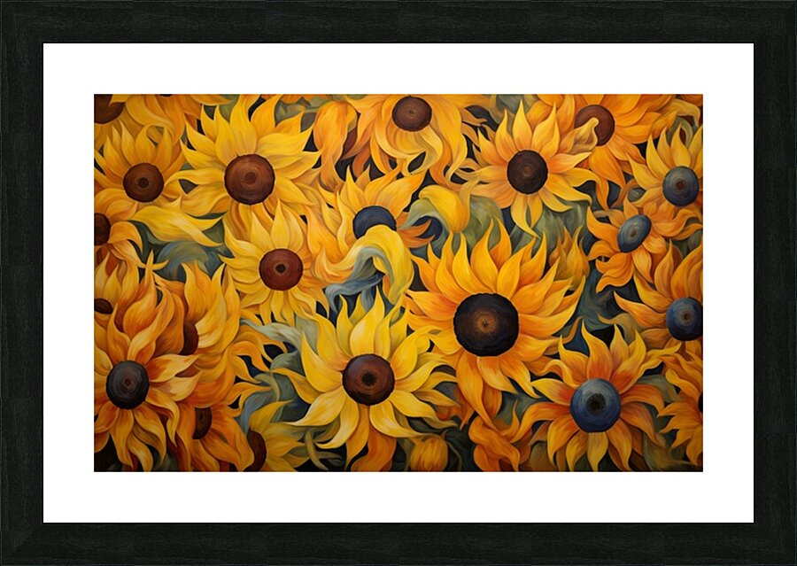 Helios - Sunflower Field Art Prints Picture Frame print